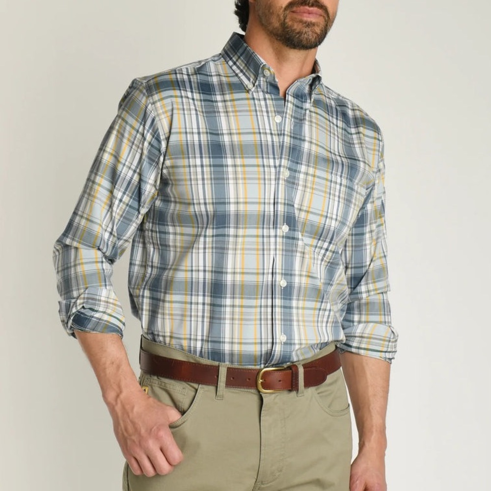 Duck Head Walton Performance Poplin Sport Long-Sleeve Shirt Size: Medium NWT
